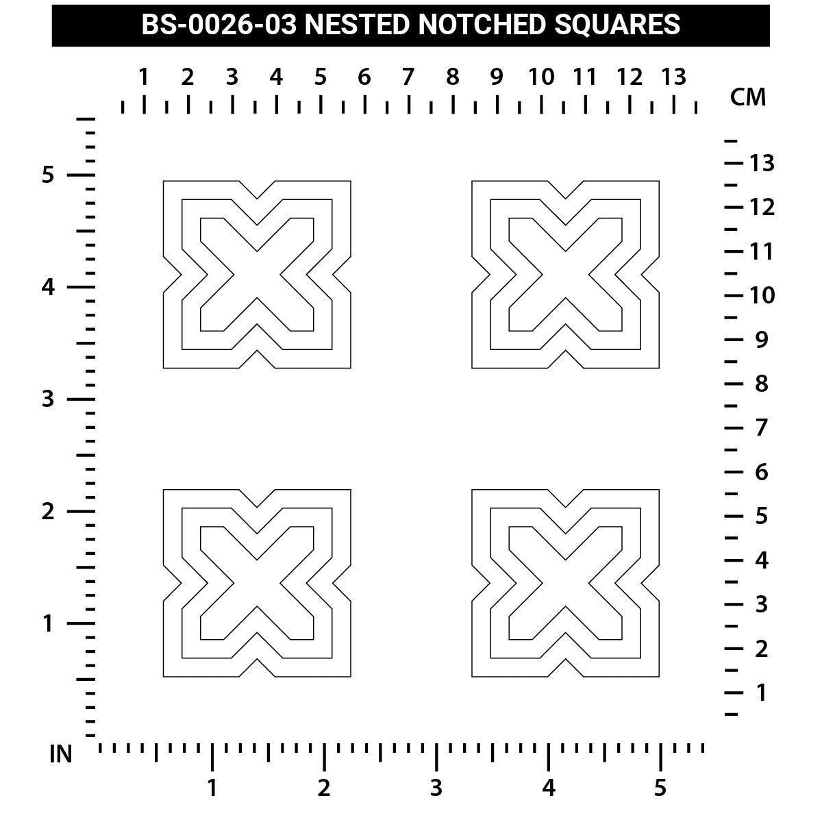 Nested Notched Squares