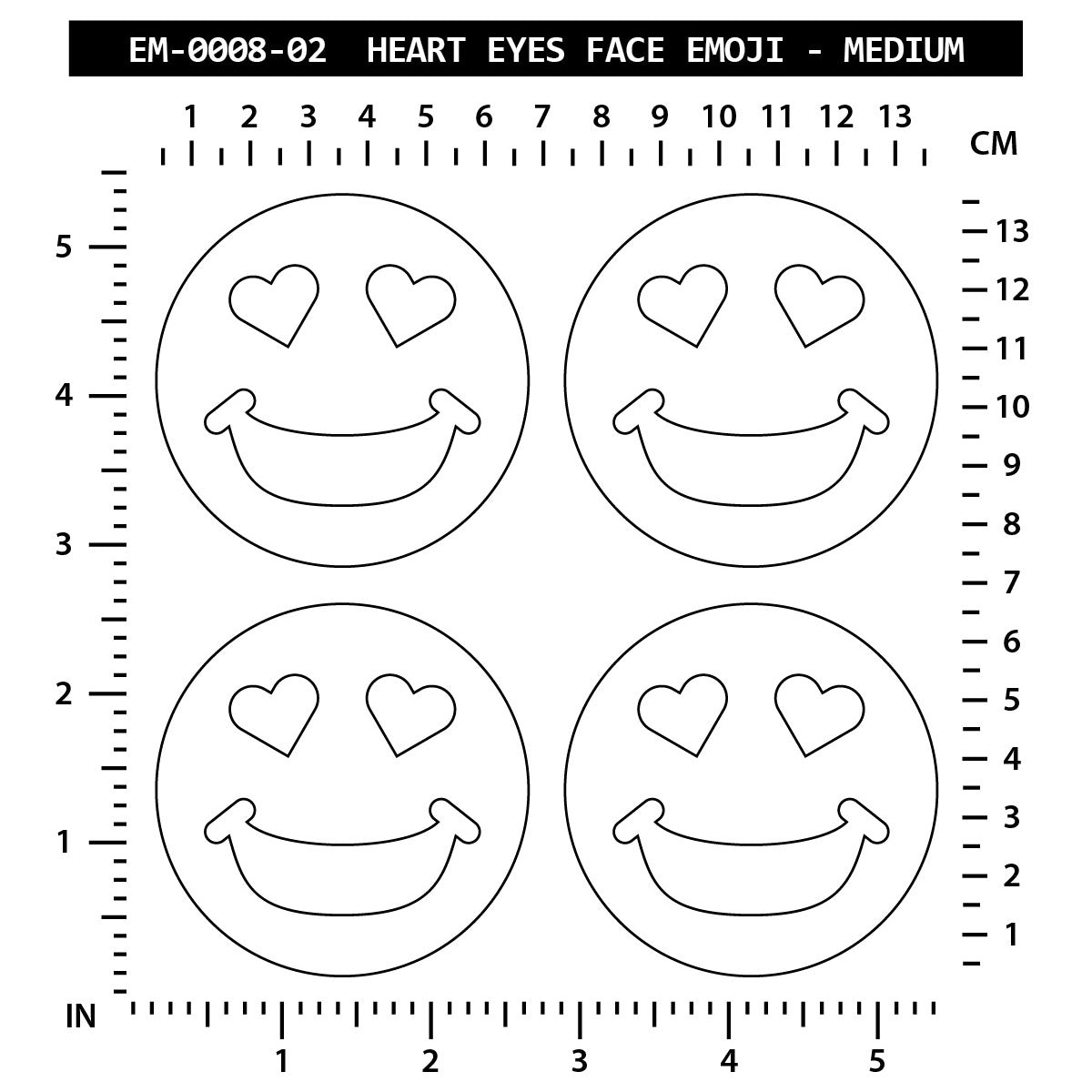 Heart Eyes Face Emoji - Medium