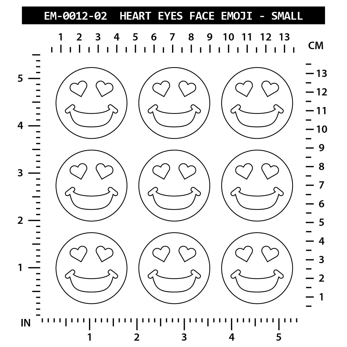 Heart Eyes Face Emoji - Small