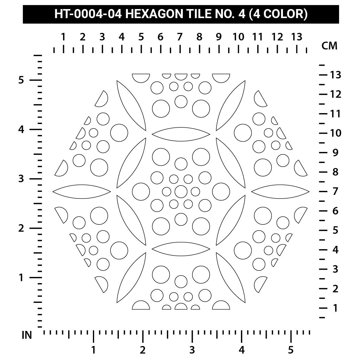 Hexagonal Tile No. 4 (4 color)