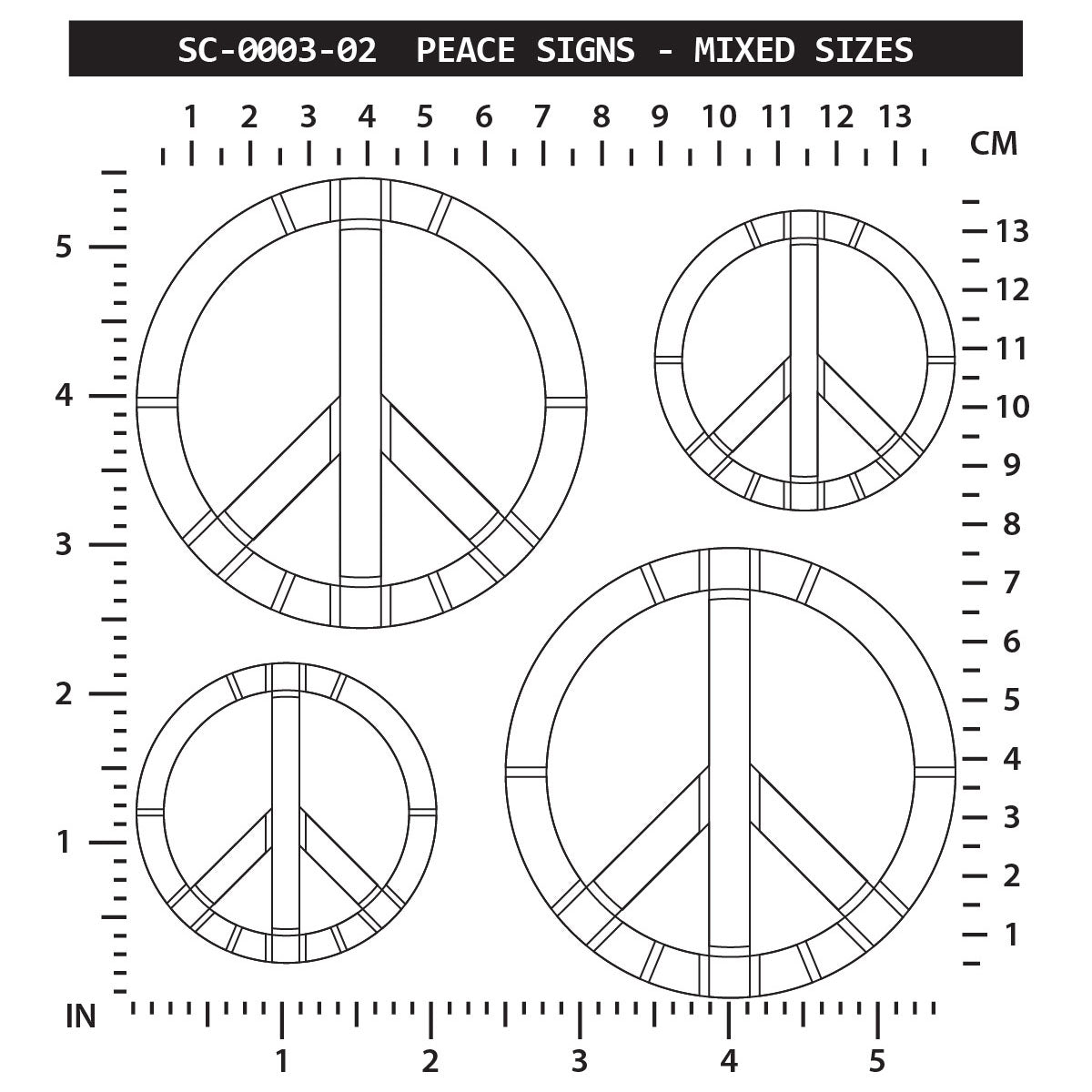 Peace Symbol - Mixed Sizes