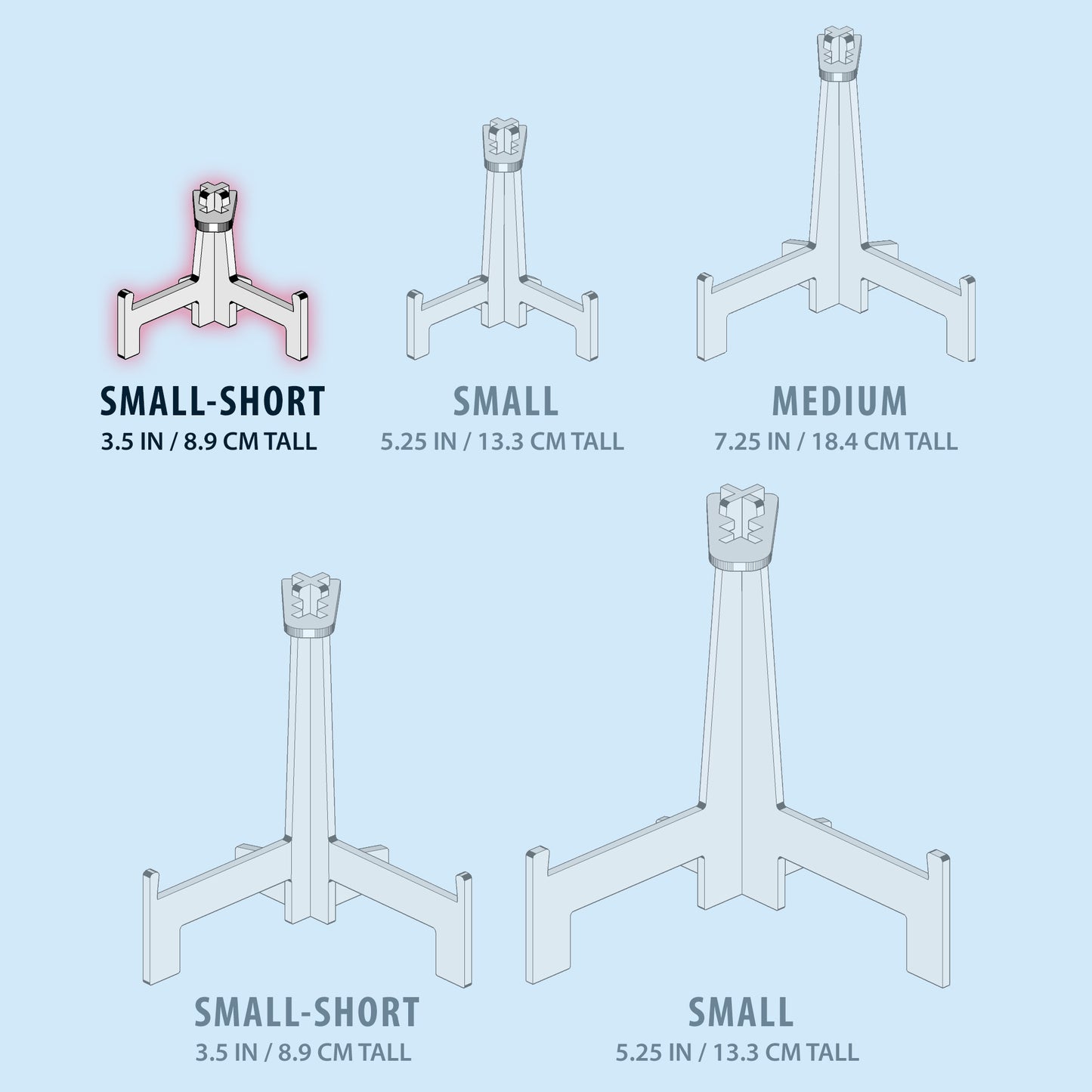 Small-Short Display Stand (3 Pack)