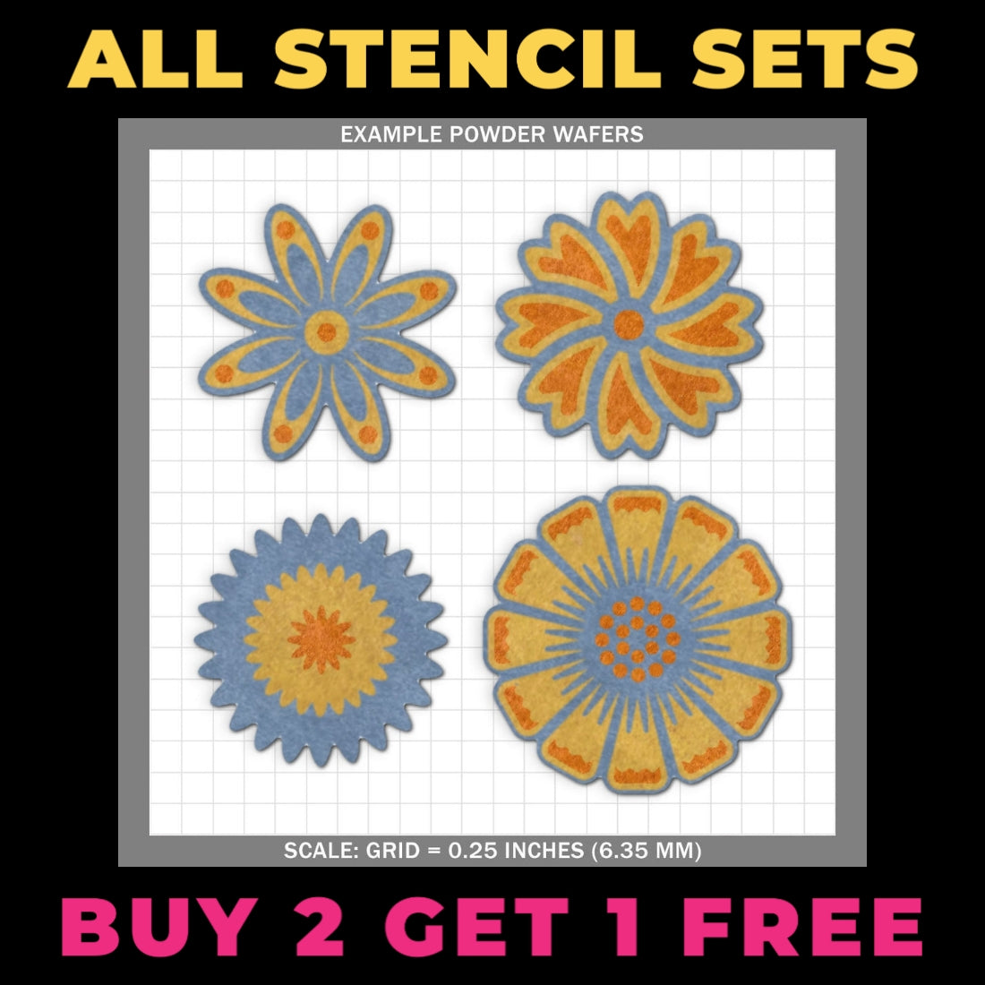 All stencil sets — buy two get one free