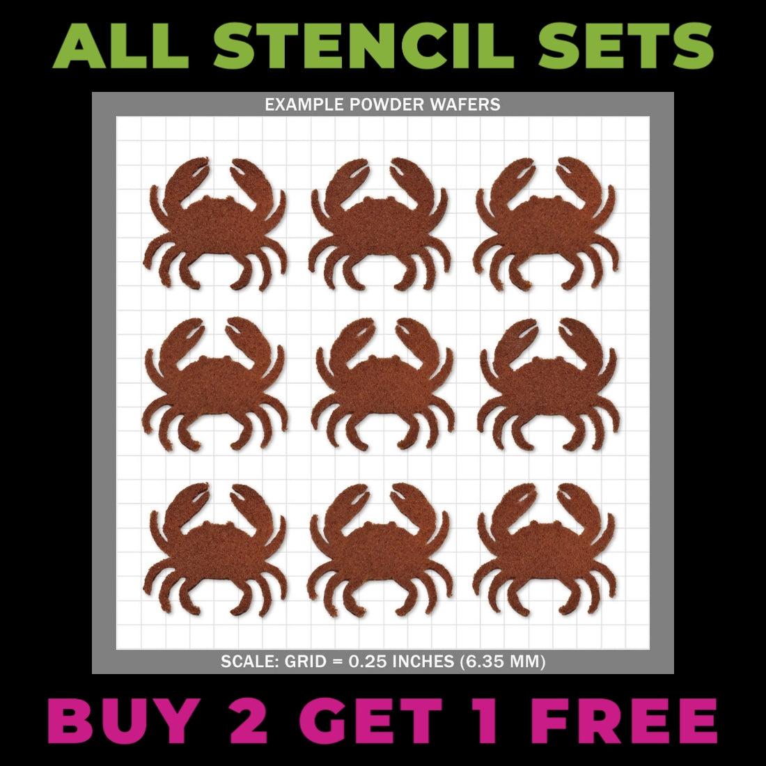 All stencil sets — buy two get one free